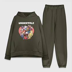Женский костюм оверсайз UNDERTALE, цвет: хаки