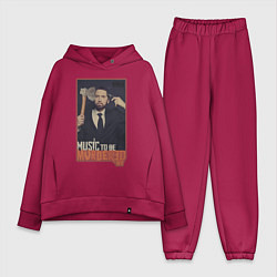 Женский костюм оверсайз Eminem, цвет: маджента