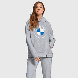 Женский костюм оверсайз BMW LOGO 2020, цвет: меланж — фото 2
