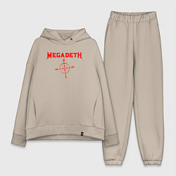 Женский костюм оверсайз Megadeth, цвет: миндальный