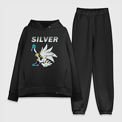 Женский костюм оверсайз SONIC Silver, цвет: черный