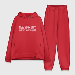 Женский костюм оверсайз NEW YORK, цвет: красный
