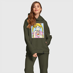 Женский костюм оверсайз Sailor Moon Usagi Tsukino, цвет: хаки — фото 2