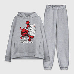 Женский костюм оверсайз Свинка Пигги из Roblox, цвет: меланж