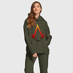 Женский костюм оверсайз Assassins Creed, цвет: хаки — фото 2