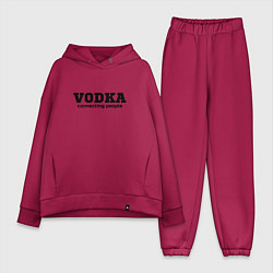 Женский костюм оверсайз Vodka connecting people, цвет: маджента