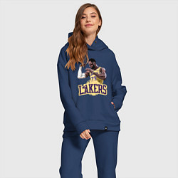 Женский костюм оверсайз LeBron - Lakers, цвет: тёмно-синий — фото 2