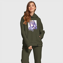 Женский костюм оверсайз Genshin Impact, цвет: хаки — фото 2