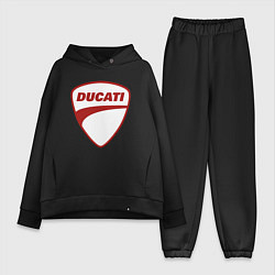 Женский костюм оверсайз Ducati Logo Дукати Лого Z, цвет: черный