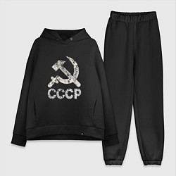 Женский костюм оверсайз СССР, цвет: черный