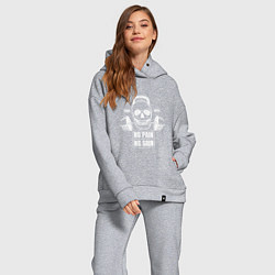 Женский костюм оверсайз No Pain No Gain, цвет: меланж — фото 2