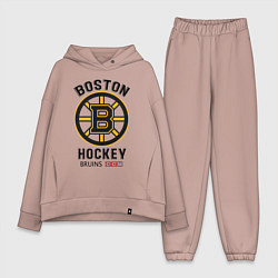 Женский костюм оверсайз BOSTON BRUINS NHL, цвет: пыльно-розовый