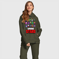 Женский костюм оверсайз AMONG US X BRAWL STARS, цвет: хаки — фото 2