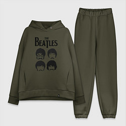 Женский костюм оверсайз The Beatles Liverpool Four, цвет: хаки