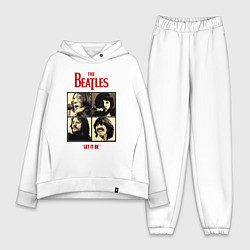 Женский костюм оверсайз The Beatles LET IT BE цвета белый — фото 1