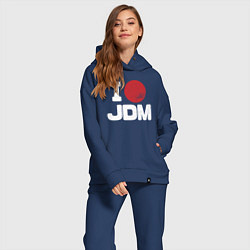 Женский костюм оверсайз JDM, цвет: тёмно-синий — фото 2