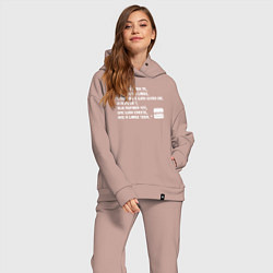 Женский костюм оверсайз Grand Theft Auto FAST FOOD - Big Smoke meme, цвет: пыльно-розовый — фото 2