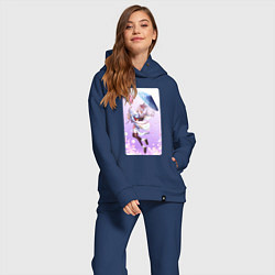 Женский костюм оверсайз Аяка, цвет: тёмно-синий — фото 2