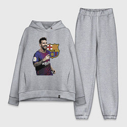 Женский костюм оверсайз Lionel Messi Barcelona Argentina, цвет: меланж