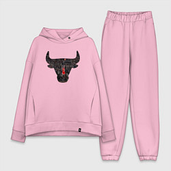 Женский костюм оверсайз Bulls - Jordan, цвет: светло-розовый