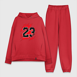 Женский костюм оверсайз Bulls 23, цвет: красный