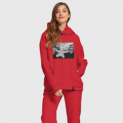 Женский костюм оверсайз Simpsons x Nirvana, цвет: красный — фото 2