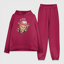 Женский костюм оверсайз Тони Тони Чоппер One Piece, цвет: маджента
