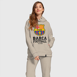 Женский костюм оверсайз Barcelona Football Club, цвет: миндальный — фото 2