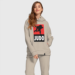Женский костюм оверсайз Judo, цвет: миндальный — фото 2