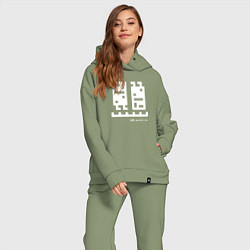 Женский костюм оверсайз Dancing Homes Wht, цвет: авокадо — фото 2