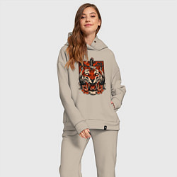 Женский костюм оверсайз Red Tiger, цвет: миндальный — фото 2