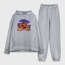 Женский костюм оверсайз Три тыквы, цвет: меланж