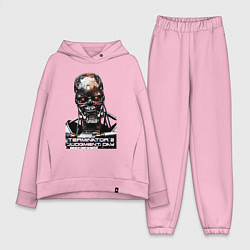 Женский костюм оверсайз Terminator T-800, цвет: светло-розовый