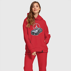 Женский костюм оверсайз Mercedes AMG motorsport, цвет: красный — фото 2