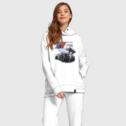 Женский костюм оверсайз BMW M POWER Motorsport Racing Team, цвет: белый — фото 2