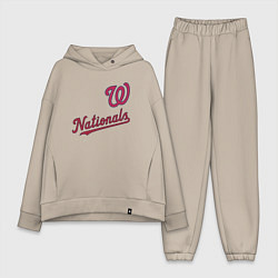 Женский костюм оверсайз Washington Nationals - baseball team!, цвет: миндальный