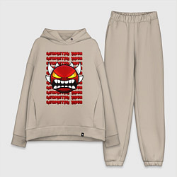 Женский костюм оверсайз GEOMETRY DASH КРАСНЫЙ ОГНЕННЫЙ ДЕМОН