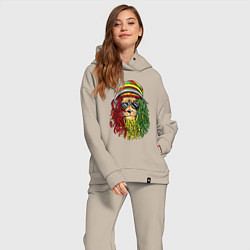 Женский костюм оверсайз Rasta lioN, цвет: миндальный — фото 2