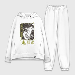 Женский костюм оверсайз Kokushibo Tsugikuni - Кокушибо Тсугикуни, цвет: белый