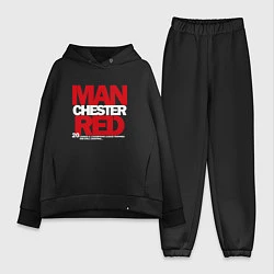 Женский костюм оверсайз MANCHESTER UNITED RED Манчестер Юнайтед, цвет: черный