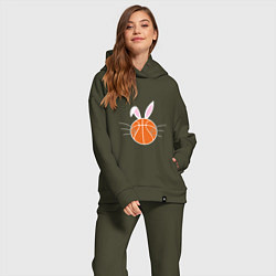 Женский костюм оверсайз Basketball Bunny, цвет: хаки — фото 2