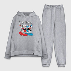 Женский костюм оверсайз Cuphead Чашечки, цвет: меланж