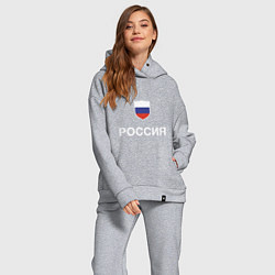 Женский костюм оверсайз Моя Россия, цвет: меланж — фото 2
