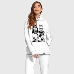 Женский костюм оверсайз RHCP faces, цвет: белый — фото 2