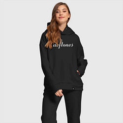 Женский костюм оверсайз Deftones rock, цвет: черный — фото 2