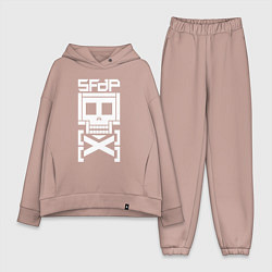 Женский костюм оверсайз 5FDP AfterLife logo, цвет: пыльно-розовый