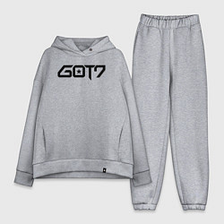 Женский костюм оверсайз Got7 bambam, цвет: меланж