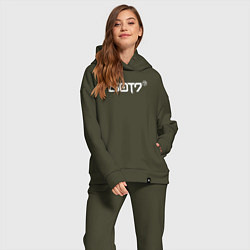 Женский костюм оверсайз Got7 jinyoung, цвет: хаки — фото 2