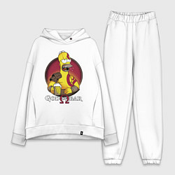 Женский костюм оверсайз Homer god of bar, цвет: белый