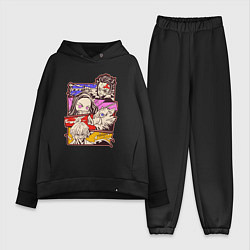 Женский костюм оверсайз Клинок, рассекающий демонов Истребитель демонов, цвет: черный